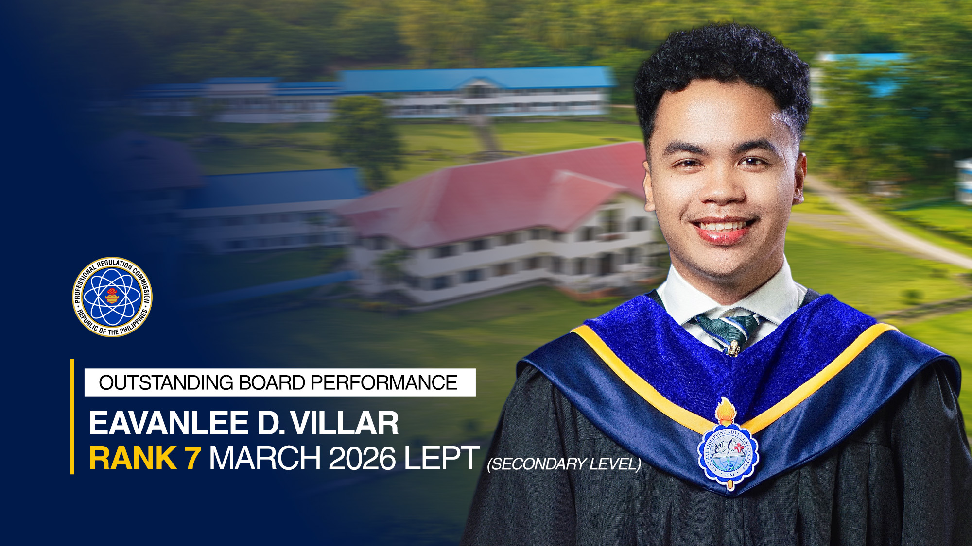 LET Rank 7 — Eavanlee D. Villar, LPT